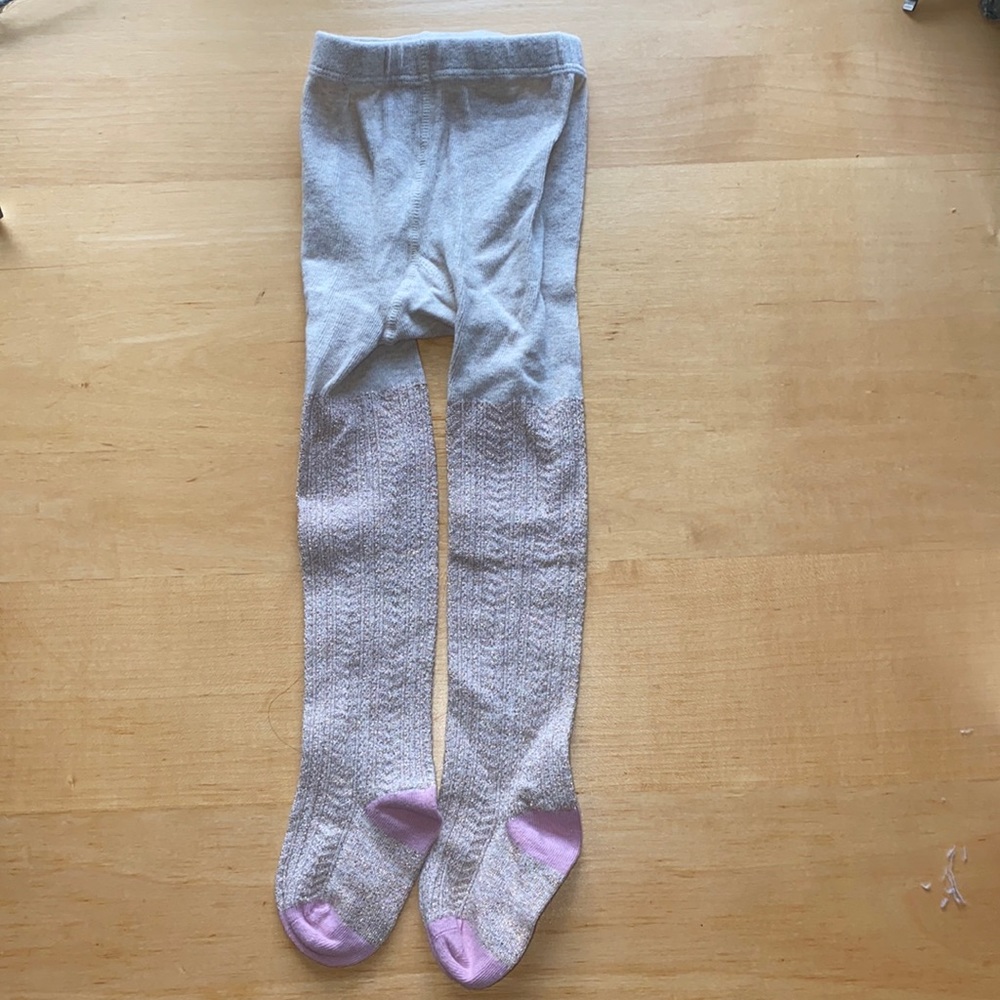 NWOT Boden Gold Thread Cable Tights
